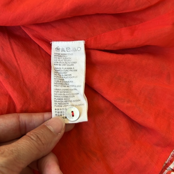 CLEOBELLA Blair Mini Dress Tassel-Cuff Ruffle Floral Paisley Coral XS - Picture 12 of 15